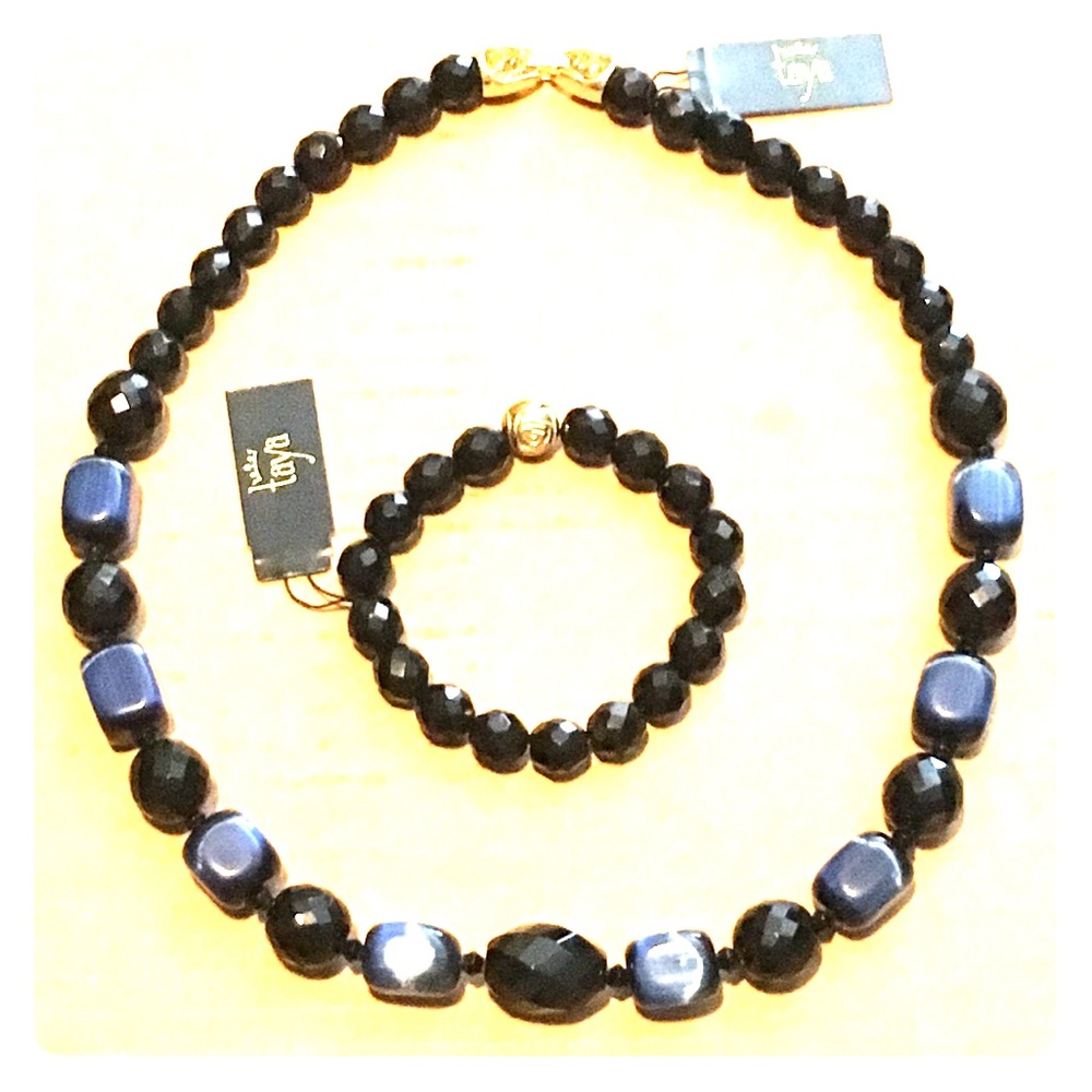Taya Beaded Necklace and Matching Bracelet NWT